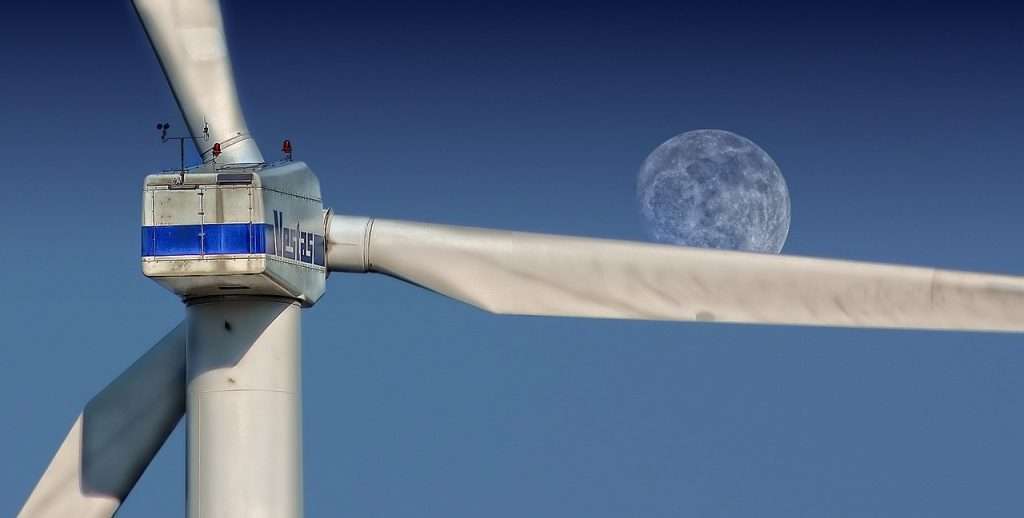 close up of wind turbine renewable energy testing